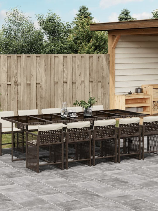 Garten- und Outdoor-Möbelsets Speisesaal 11 Stü...