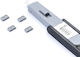 Smartkeeper Mini Türschloss "Micro-USB-B-Anschluss" Blocker Grau 4 Stk. + Schlüssel