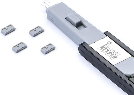 Smartkeeper Mini Türschloss "Micro-USB-B-Anschluss" Blocker Grau 4 Stk. + Schlüssel