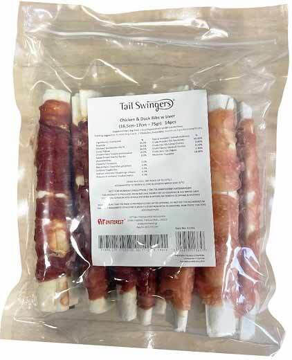 Tailswingers Chicken & Duck Ribs with Liver 16.5-17cm