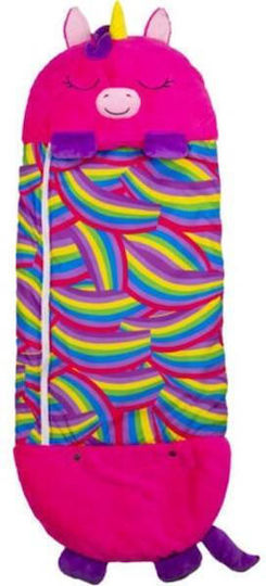 Pernă sac de dormit Happy Nappers 135x50cm Dx-16 2 Culori "Unicorn roz Unicorn alb" Roz Alb