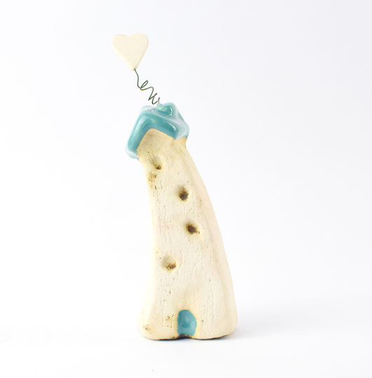 Decorative Home made of Ceramic Material 4.5x3x16.5cm 1pcs