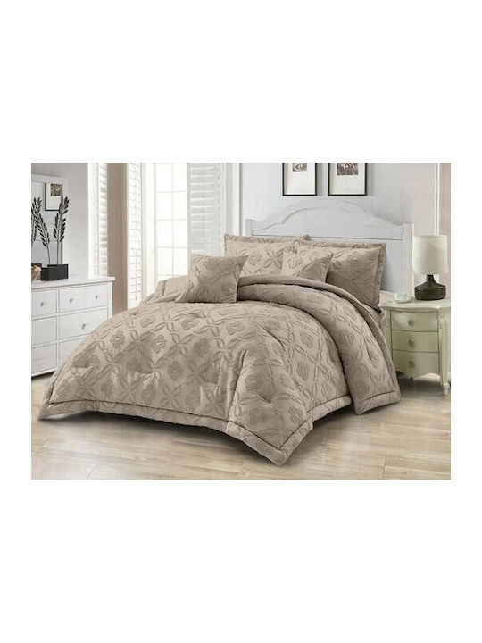 VS Home Module Cuvertură Extra-dublu Bumbac Bej 230x250cm 3buc