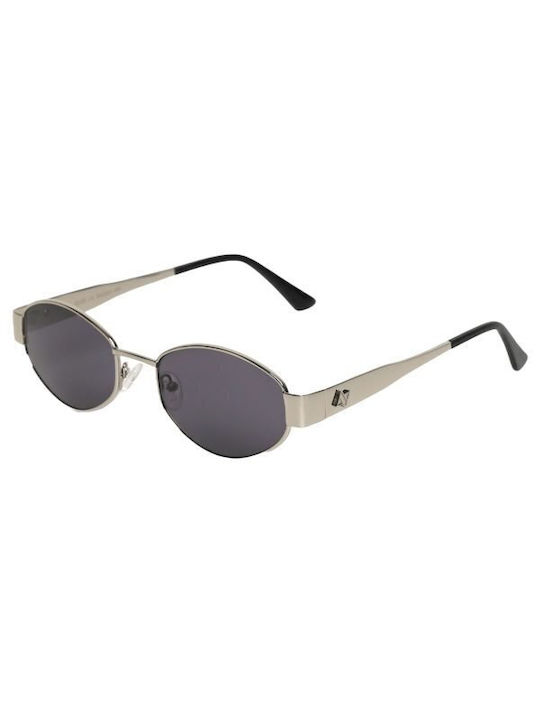 AV Sunglasses Gigi Sonnenbrillen mit Silber Rahmen und Schwarz Linse