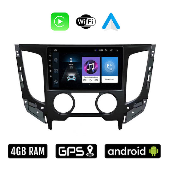 Car Audio System for Fiat Fullback 2016 with A/C (Bluetooth/USB/WiFi/GPS/Apple-Carplay/Android-Auto) with Touch Screen 9"
