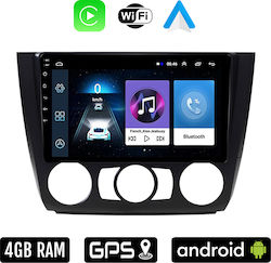 Car-Audiosystem für BMW E81 / E82 / E87 2004-2013 (Bluetooth/USB/WiFi/GPS/Apple-Carplay/Android-Auto) mit Touchscreen 9"