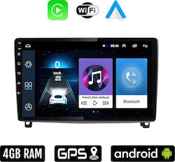 Ηχοσύστημα Αυτοκινήτου για Peugeot 407 2004-2011 (Bluetooth/USB/WiFi/GPS/Apple-Carplay/Android-Auto) με Οθόνη Αφής 9"