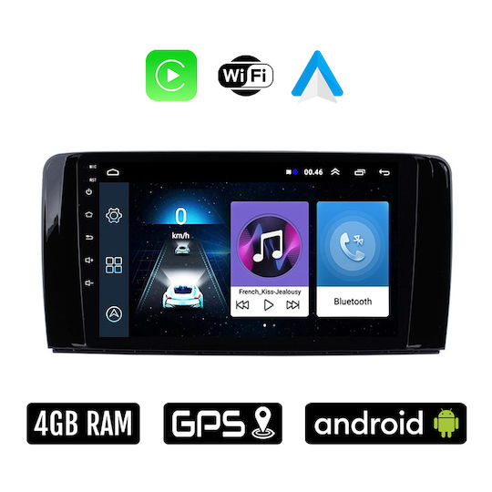 Auto-Audiosystem für Mercedes-Benz R-Klasse W251 2006-2015 (Bluetooth/USB/WiFi/GPS/Apple-Carplay/Android-Auto) mit Touchscreen 9"