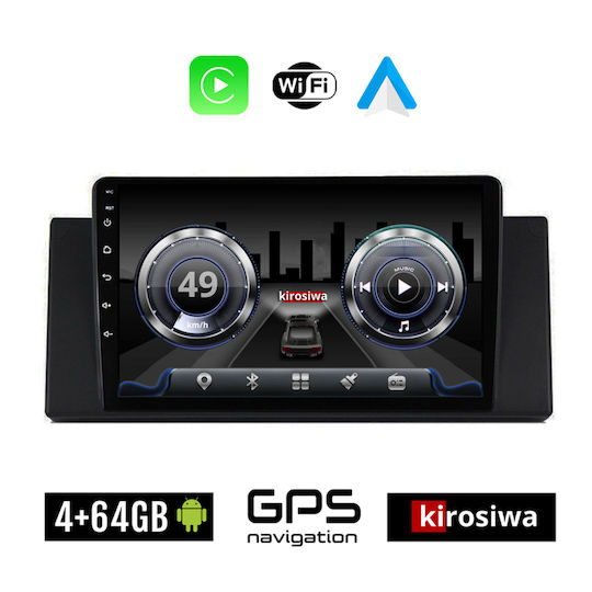 Kirosiwa Car Audio System for BMW X5 (E53) 1999-2006 (Bluetooth/USB/WiFi/GPS) with Touch Screen 9"