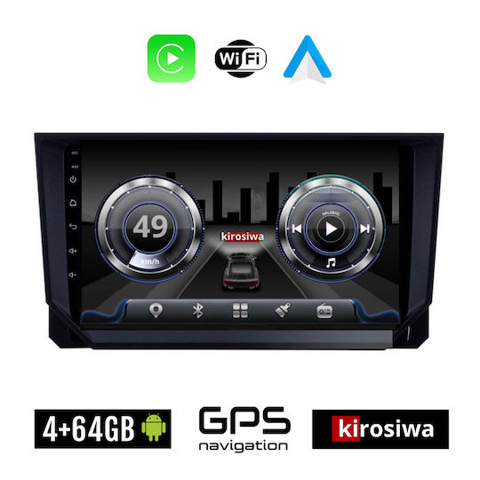Kirosiwa Автомобилна Аудио Система (Блутут/USB/WiFi/GPS) с Тъчскрийн 9"