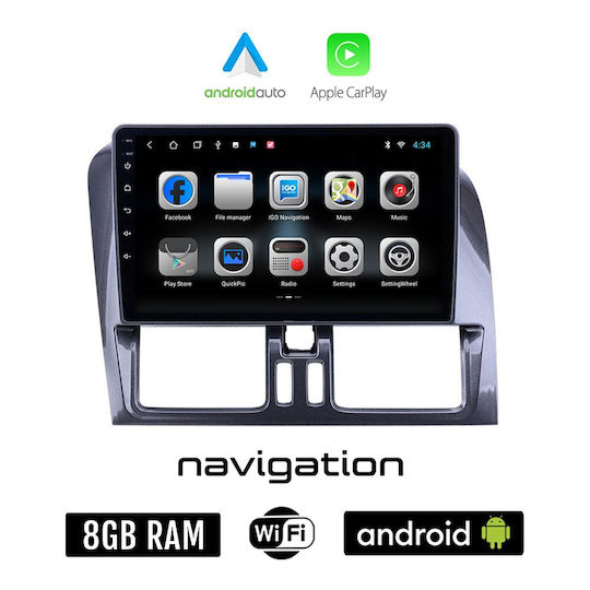 Автомобилна Аудио Система (Блутут/USB/WiFi/GPS/Apple-Carplay/Android-Auto) с Тъчскрийн 9"