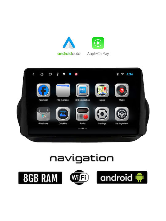 Автомобилна Аудио Система (Блутут/USB/WiFi/GPS/Apple-Carplay/Android-Auto) с Тъчскрийн 10"