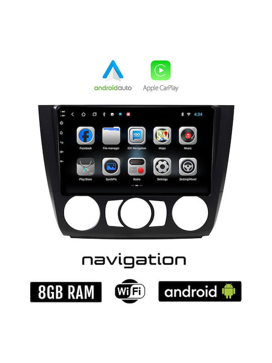 Car Audio System for BMW E81 / E82 / E87 2004 2013 (Bluetooth/USB/WiFi/GPS/Apple-Carplay/Android-Auto) with Touch Screen 9"