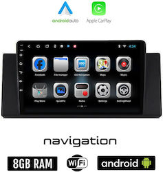 Sistem Audio Auto pentru BMW X5 (E53) (Bluetooth/USB/WiFi/GPS/Apple-Carplay/Android-Auto) cu Ecran Tactil 9"