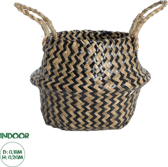 GloboStar Artificial Garden Salvador Κασπώ Rattan Καφέ GloboStar Artificial Garden Salvador Κασπώ Rattan Καφέ