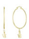 Lacoste Earrings Hoops made of Steel Gold Plated
