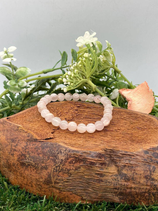 Rose Quartz Beaded Bracelet 8mm