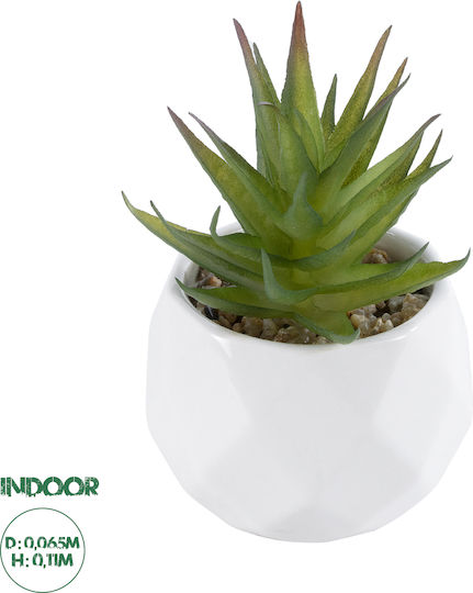 Globostar Artificial Garden Succulent Aloe 20982 Decorative Plant Succulent Aloe H11cm