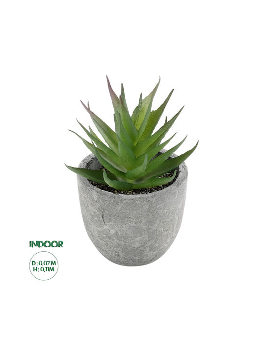 Globostar künstliche Garten Sukkulente Aloe 21010 Dekorative dicke Sukkulente Pflanze Aloe H11cm