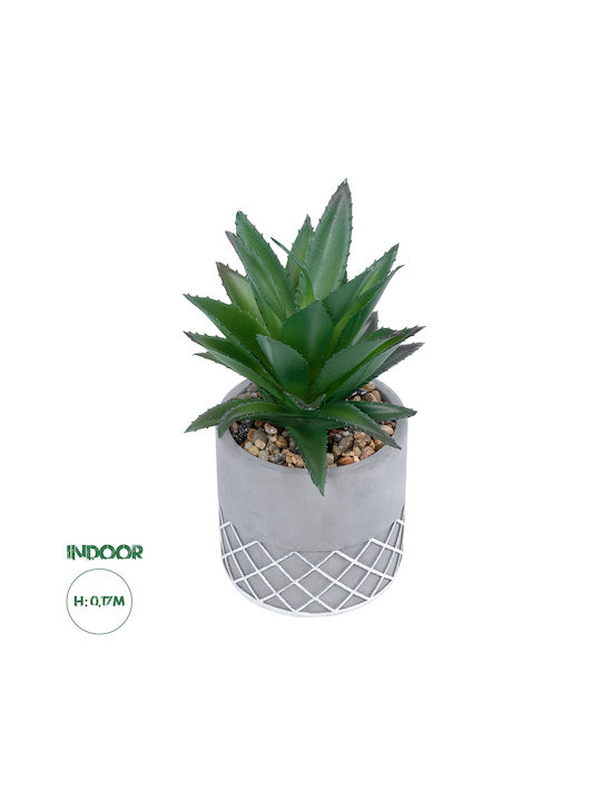 Globostar? Artificial Garden Succulent Aloe 21096 Διακοσμητικό Φυτό Παχύφυτο Αλόη Υ17cm