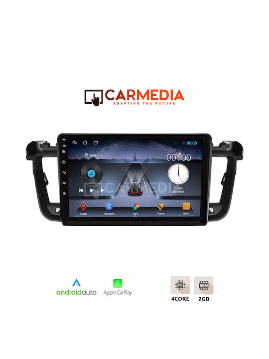 Carmedia Car Audio System for Peugeot 508 2010-2015 (Bluetooth/USB/WiFi/GPS/Apple-Carplay/Android-Auto) with Touch Screen 9"