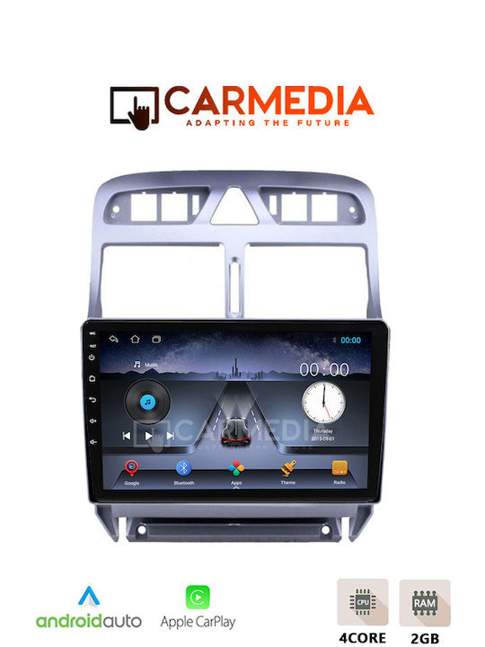 Carmedia Car Audio System for Peugeot 307 2001-2008 (Bluetooth/USB/WiFi/GPS/Apple-Carplay/Android-Auto) with Touch Screen 9"