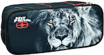 Etui pentru creioane Bmu No Fear, formă ovală, cu design laser Lion 348-35141 No Fear