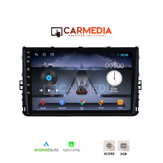 Carmedia Ηχοσύστημα Αυτοκινήτου για Volkswagen Polo / T-Cross / T-Roc 2017+ (Bluetooth/USB/WiFi/GPS/Apple-Carplay/Android-Auto) με Οθόνη Αφής 9"