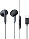 Baseus Encok Cz17 In-ear Handsfree Headphones with Connector USB-C Black