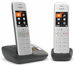 Gigaset CE575A Cordless Phone (2-Pack) with Speaker Silver / Black