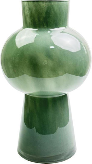 Atmosphera Βάζο Γυάλινο Πράσινο Φ17xΥ30cm