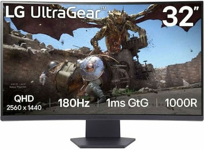 LG UltraGear VA HDR Curved Monitor 32" QHD 2560x1440 180Hz με Χρόνο Απόκρισης 1ms GTG