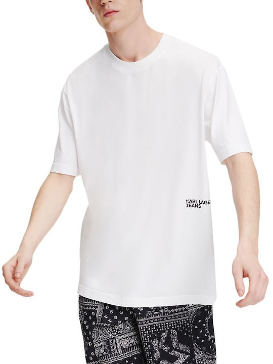 Karl Lagerfeld Ανδρικό T-shirt Κοντομάνικο Λευκό