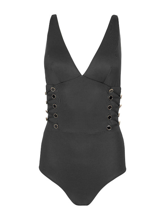Solano Swimwear One-Piece Swimsuit Black