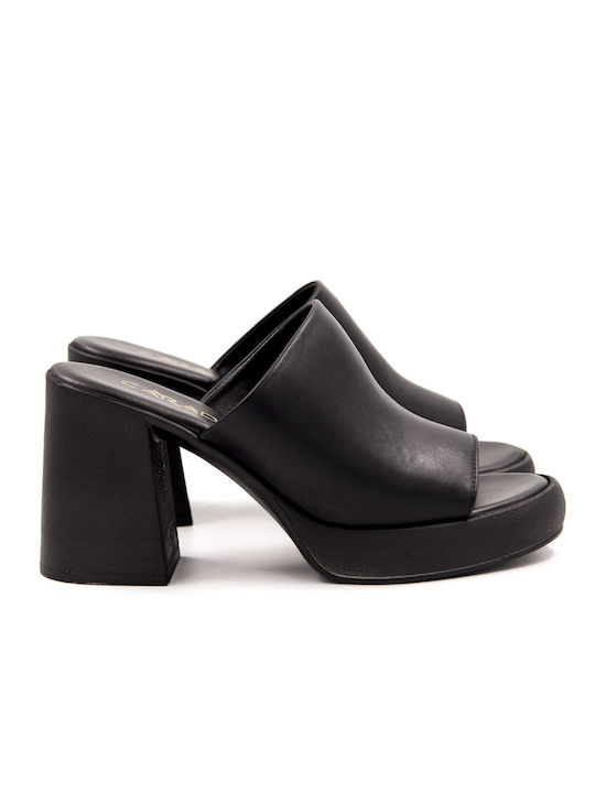 Carad Shoes Mules cu Toc în Negru Culoare