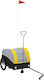 Vidaxl Bicycle Trailer Black Yellow 30 kg Steel Yellow