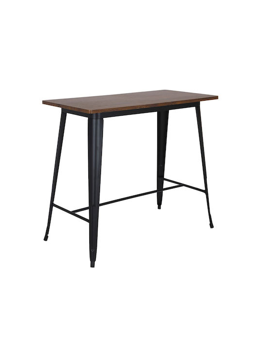 Relix Outdoor Bar Free Standing Table with Wood Surface and Metal Frame Oak 120x60x102cm