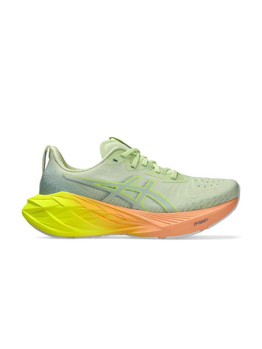 ASICS Novablast 4 Paris Женски Спортни обувки Работещ Cool Matcha / Safety Yellow