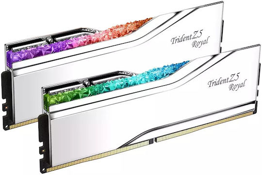G.Skill Trident Z5 Royal DDR5 32GB RAM with 2x16GB Modules and Speed 6400 for Desktop