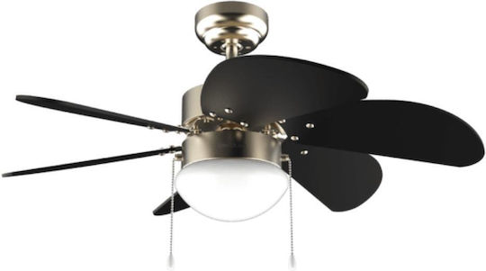 Cecotec EnergySilence Aero 365 Ανεμιστήρας Οροφής 92cm με Φως Gold & Wood