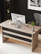 Birou Eastcote din Lemn de Frasin/negru 140x60x73,8cm