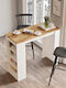 Tisch Bar aus Massivholz Pine/White 120x51.6x101.8cm