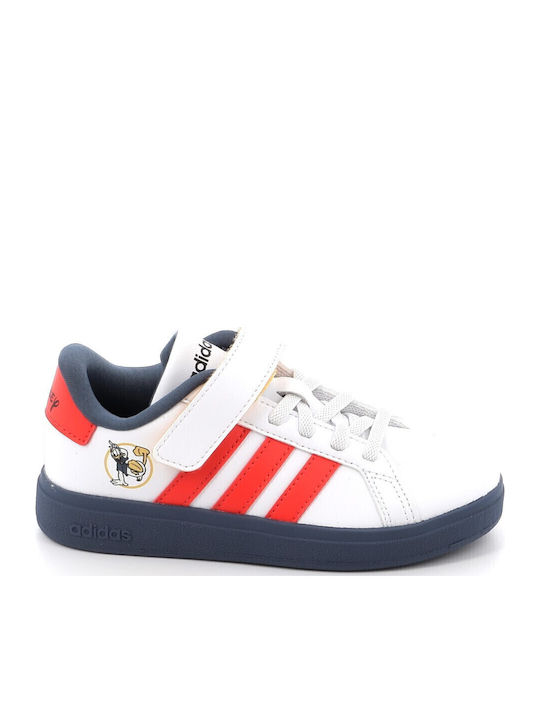 Grand Court GRAND COURT Mickey Kids Sneakers with Scratch White