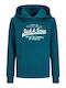 Kinder-Sweatshirt mit Kapuze und Taschen Turquoise Superior