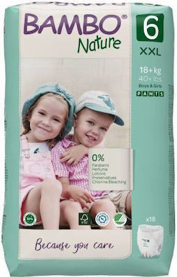 Bambo Nature Bambo Nature Πάνες με Αυτοκόλλητο No. 6 για 18+kg 18τμχ