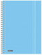 Metron A4 90 Blatt 3 Fächer Einfach Blau Notizbuch
