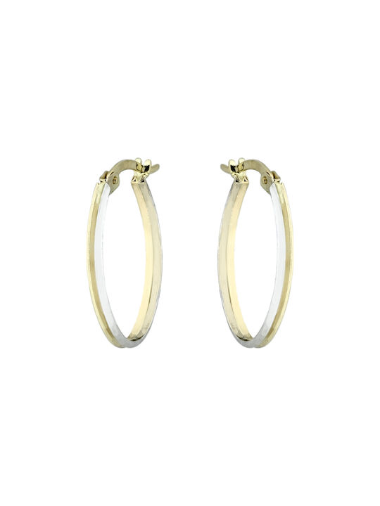 Earrings Hoops made of Gold 14K