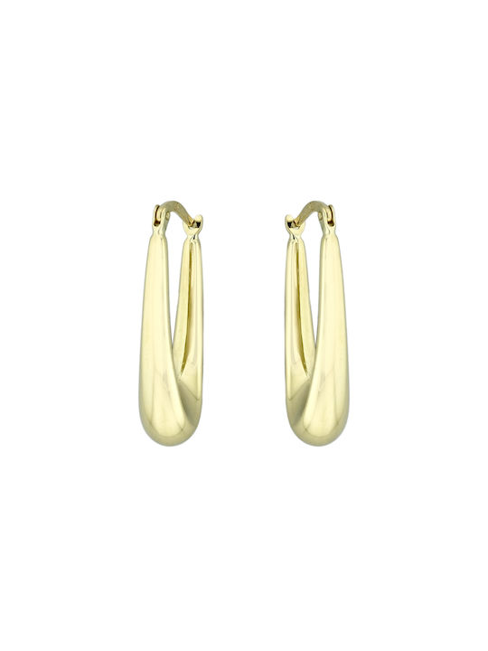 Earrings Hoops made of Gold 14K