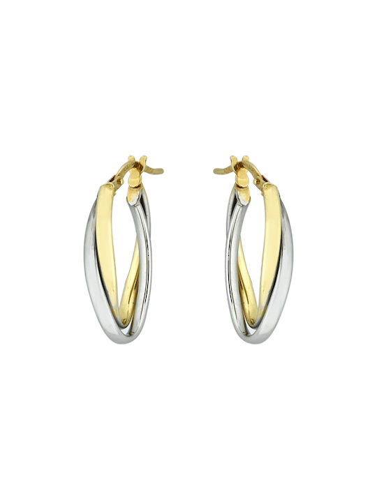 Earrings Hoops made of Gold 14K