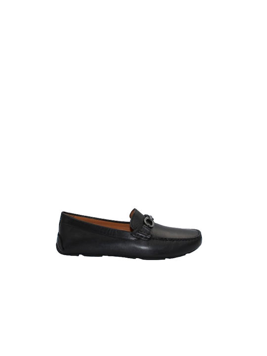 Boxer Men's Leather Moccasins Black